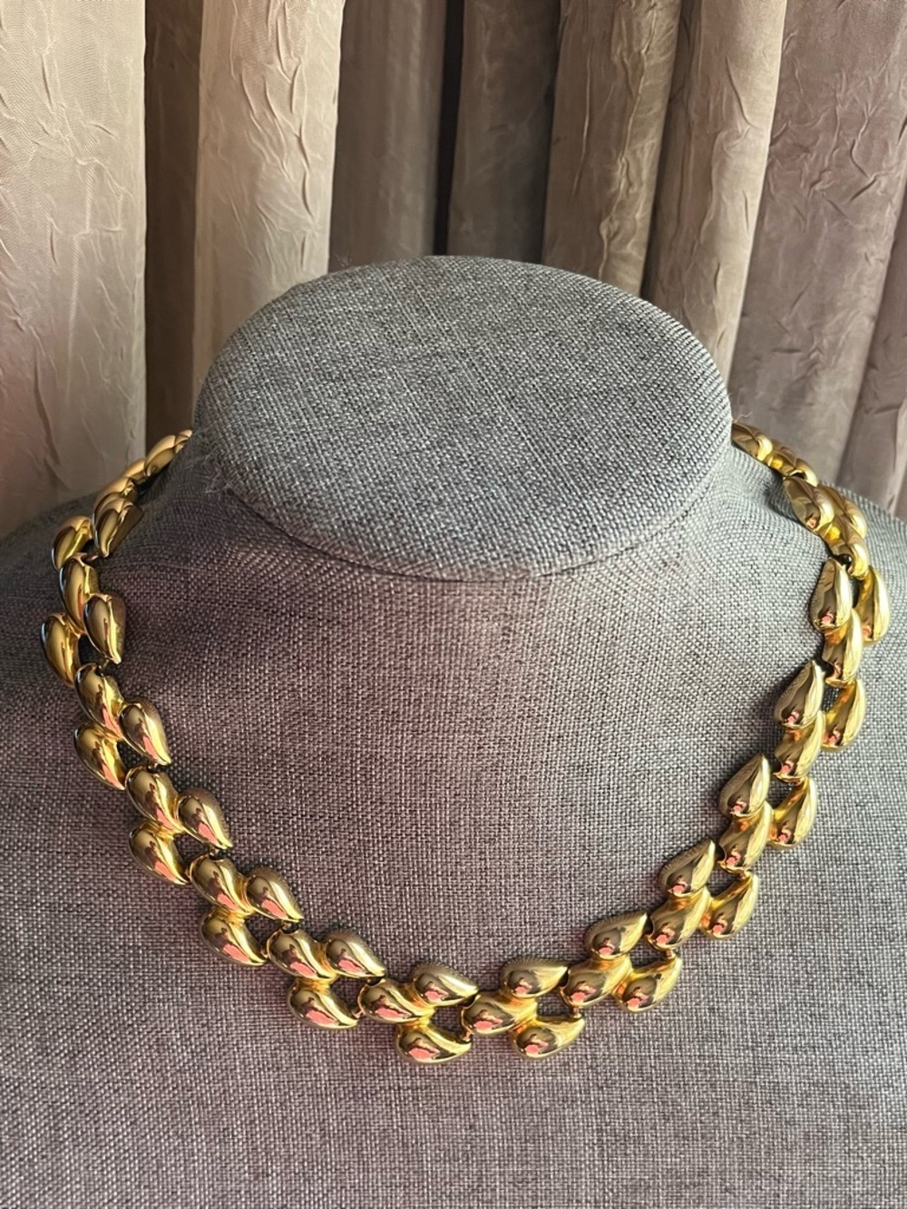 Gold Tone Women’s Statement Chain Necklace